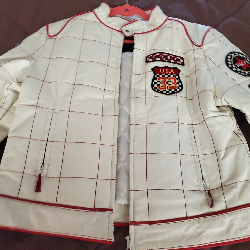 Genuine leather, UNISEX, racing jacket